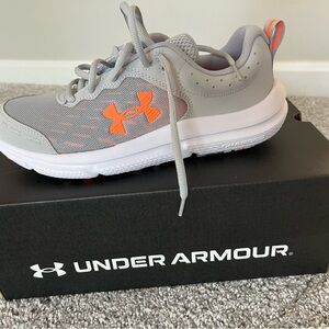 Under Armour Kids' Sneakers in Gray and Orange